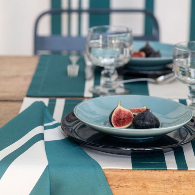 Lote de 4 manteles individualesPampelune Vert Pin