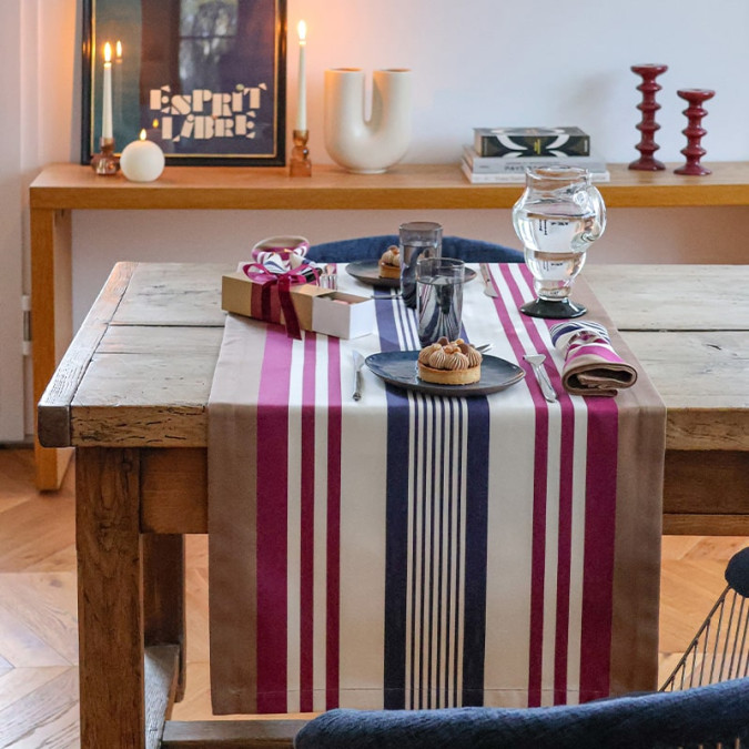 Chemin de table basque Biarritz Cuir | Jean-Vier