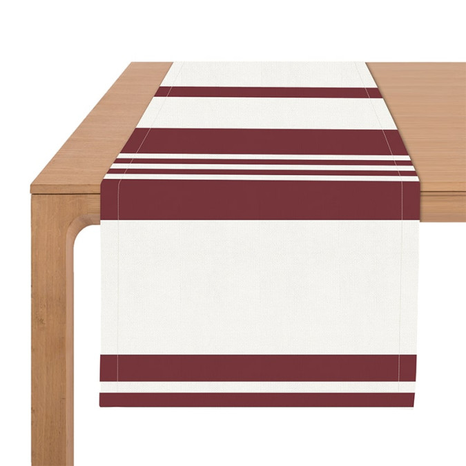 Lot de 2 chemins de table Pampelune Rouge Basque