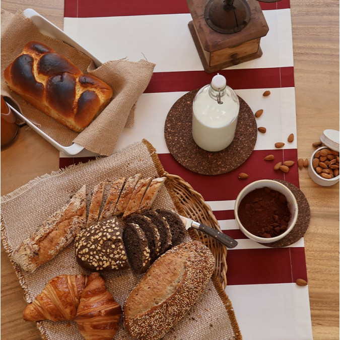 Lot de 2 chemins de table Pampelune Rouge Basque