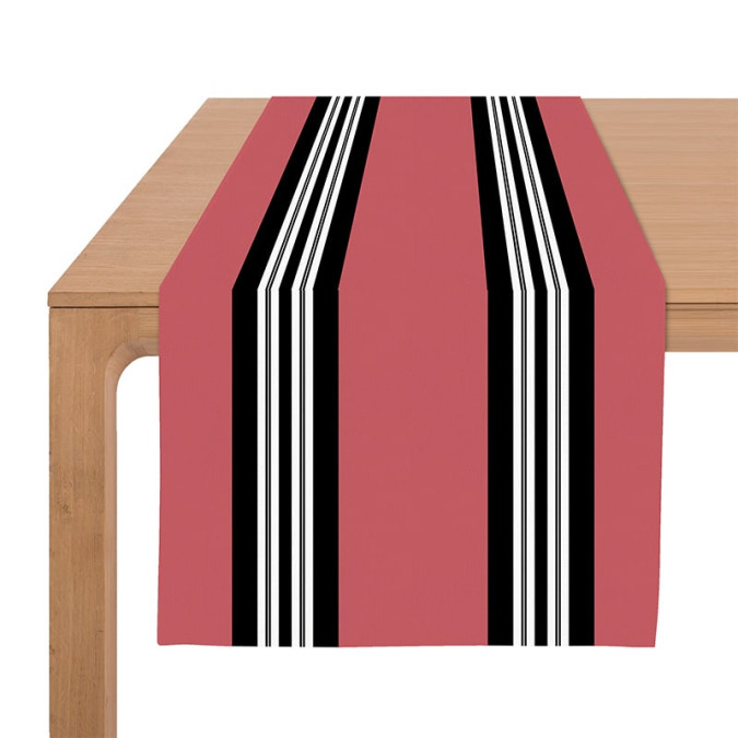 Lot de 2 chemins de table Aya Framboise
