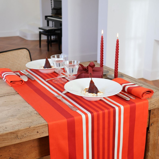 Camino de mesa Ainhoa Paprika - Maison Jean-Vier