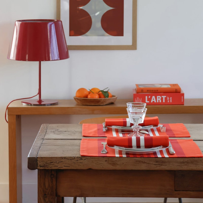 Set De Table Ainhoa Paprika - Maison Jean-Vier