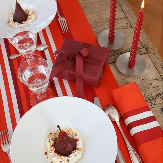 Serviette De Table Ainhoa Paprika - Maison Jean-Vier
