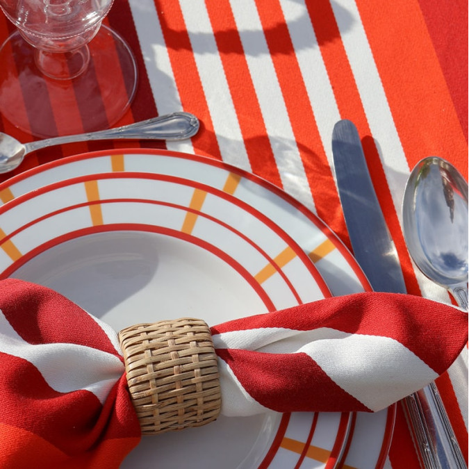 Mantel Ainhoa Paprika - Maison Jean-Vier