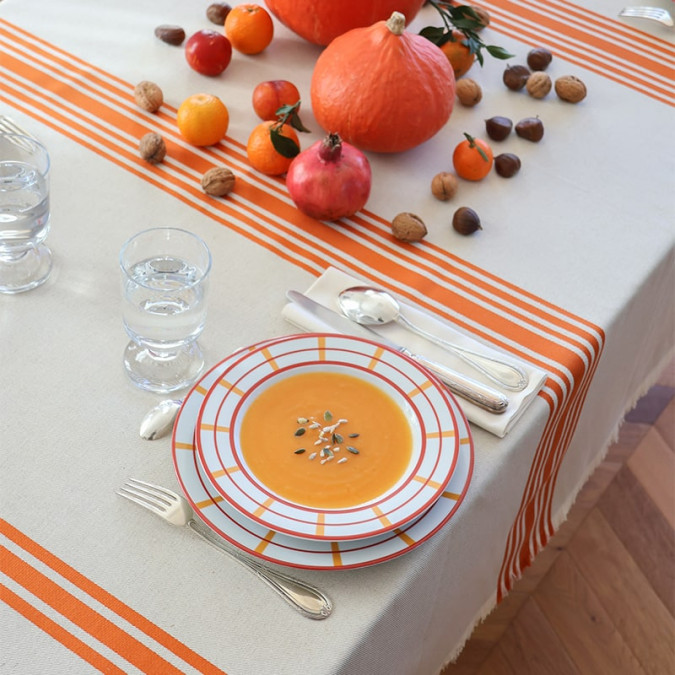 Plato hondo Josephine Brindos Amarillo - Rojo en porcelana de calidad