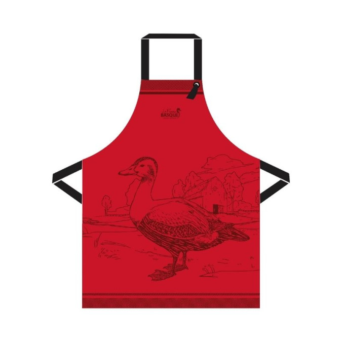 Red Basque Farm Apron - Maison Jean-Vier