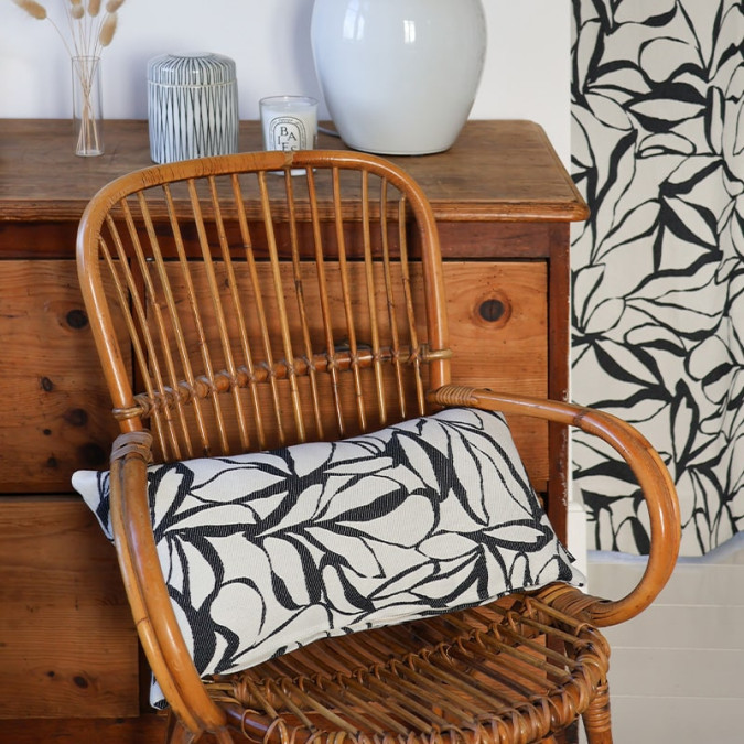 Anthracite garden cushion cover - Maison Jean-Vier