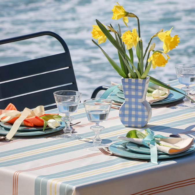 nappe enduite couleurs pastel pour le printemps