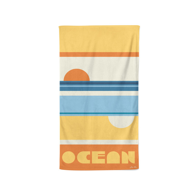 colourful beach towel 100% cotton with sunrise and sunset pattern