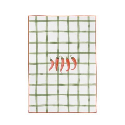 Torchon Haize Piments Vert - Maison Jean-Vier