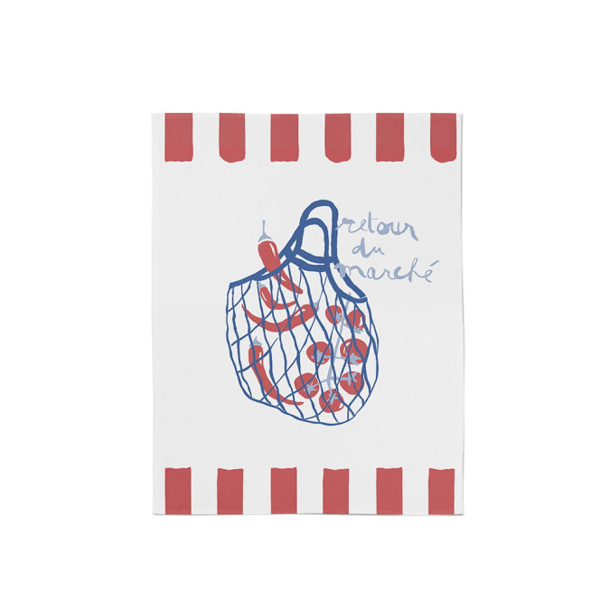 Toalla de mano Kotoia Marche Rojo - Maison Jean-Vier