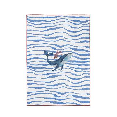 Tea towel Haize Baleine Bleu