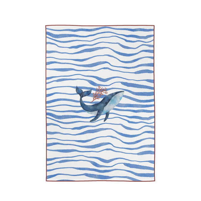 Tea towel Haize Baleine Bleu