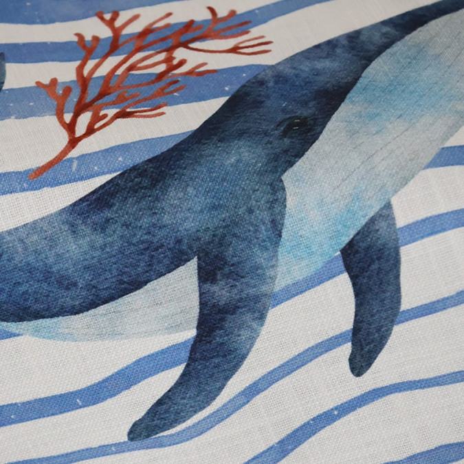 Tea towel Haize Baleine Bleu