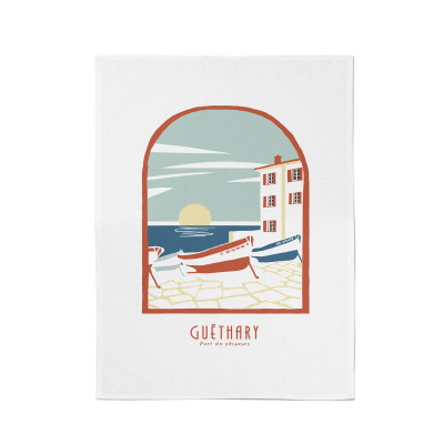 Hand towel Kotoia Guethary Red - Maison Jean-Vier