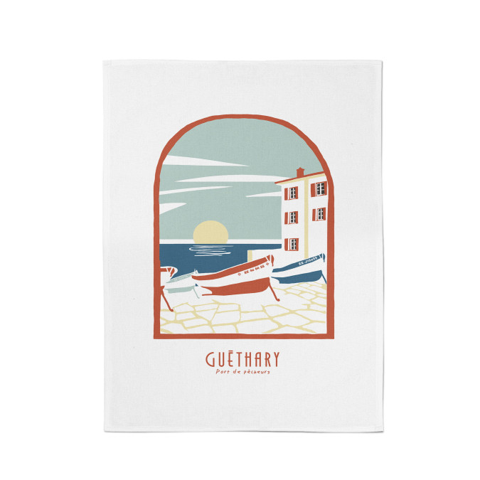 Hand towel Kotoia Guethary Red - Maison Jean-Vier