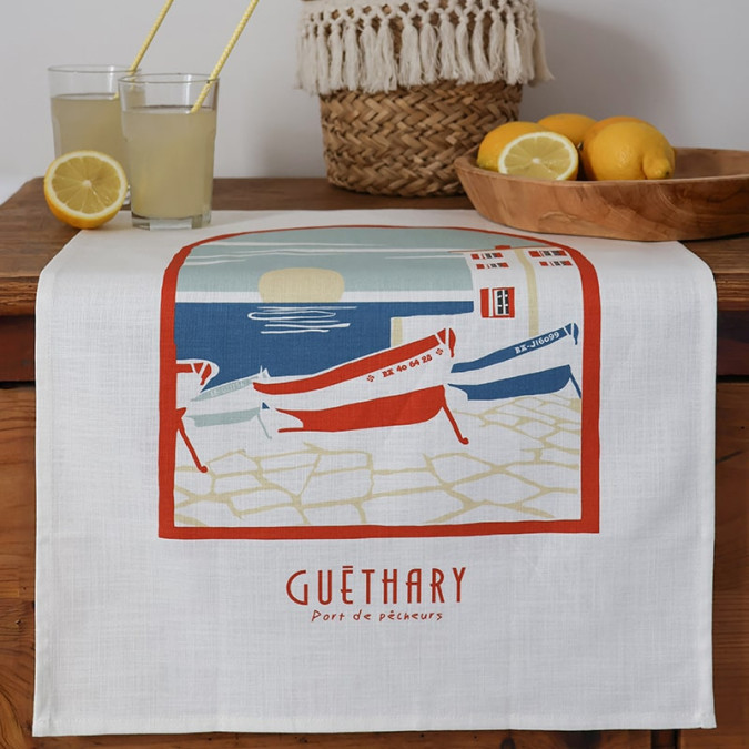 Hand towel Kotoia Guethary Red - Maison Jean-Vier