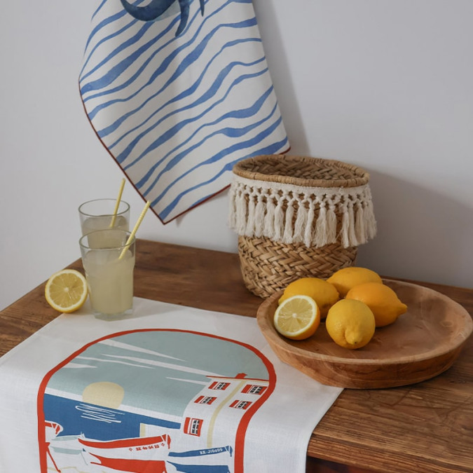 Hand towel Kotoia Guethary Red - Maison Jean-Vier