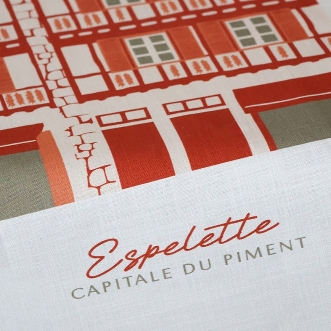 Toalla de mano Kotoia Espelette Terre Cuite - Maison Jean-Vier