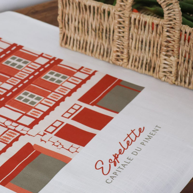 Toalla de mano Kotoia Espelette Terre Cuite - Maison Jean-Vier