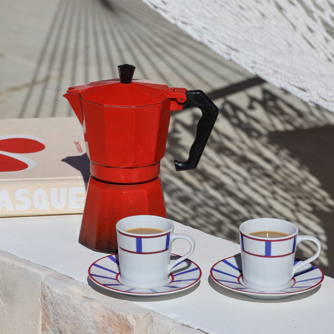 Coffee cup Amatxi Rouge-Bleu
