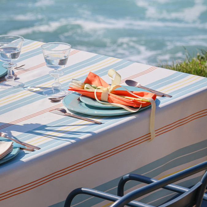 Serviette de table basque Unie Enea Melon | Jean-Vier