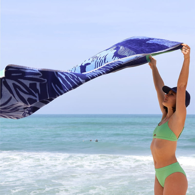 Drap De Plage Endless Summer Navy - Maison Jean-Vier