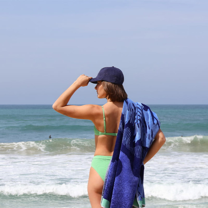 Drap De Plage Endless Summer Navy - Maison Jean-Vier