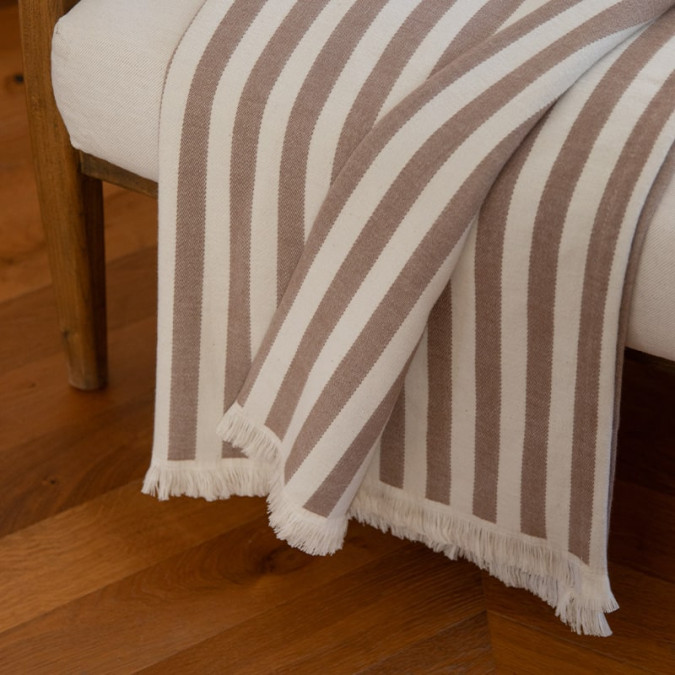 Plaid Lina Beige - Maison Jean-Vier