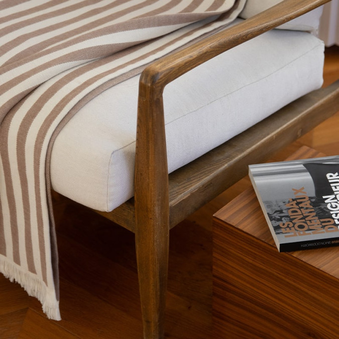 Plaid Lina Beige - Maison Jean-Vier
