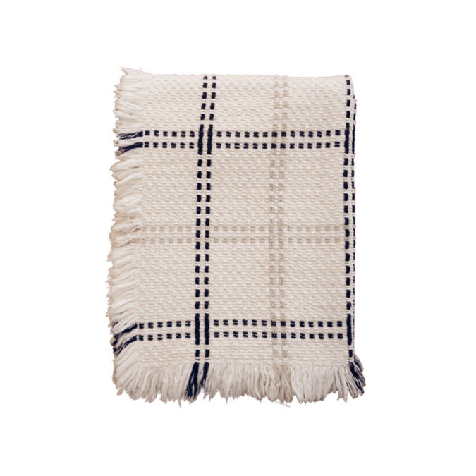Plaid Alaia Marine - Maison Jean-Vier
