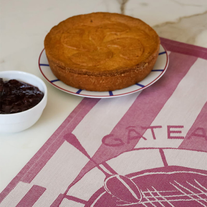 Torchon Kontatu Gateau Basque Prune