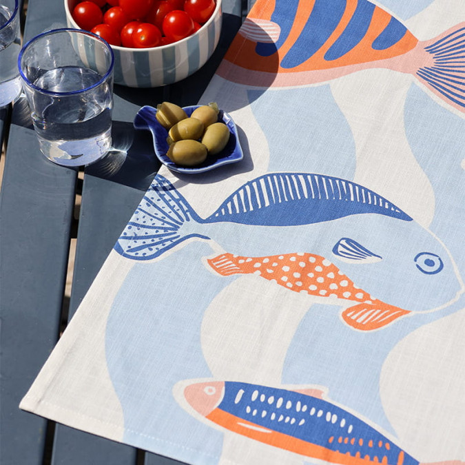 Kotoia Criée Blue Hand Towel - Maison Jean-Vier