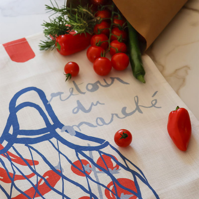 Essuie Mains Kotoia Marché Rouge - Maison Jean-Vier