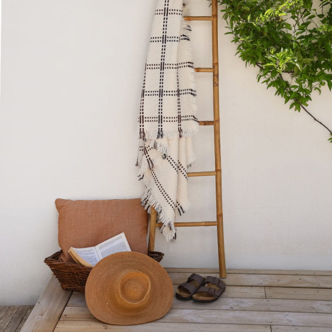 Plaid Alaia Marine - Maison Jean-Vier
