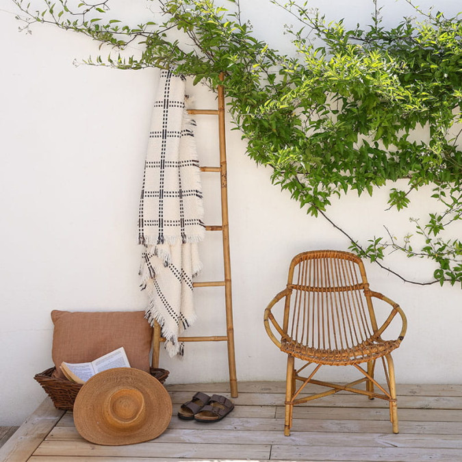 Plaid Alaia Marine - Maison Jean-Vier