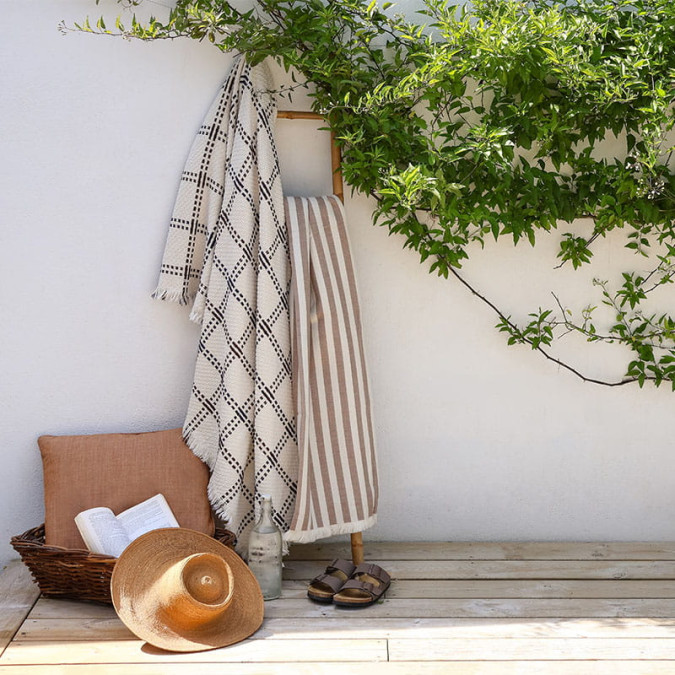 Plaid Lina Beige - Maison Jean-Vier