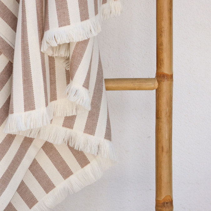 Plaid Lina Beige - Maison Jean-Vier