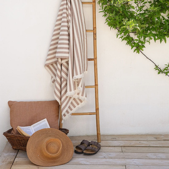 Plaid Lina Beige - Maison Jean-Vier
