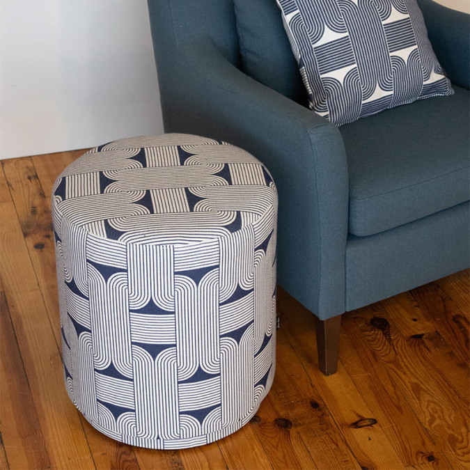 Pouffe Eki Katea Marine - Maison Jean-Vier