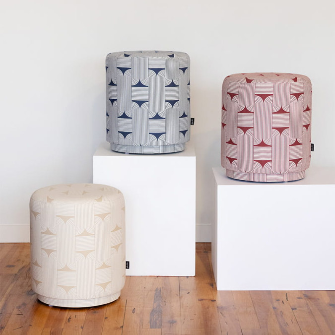 Pouffe Eki Katea Marine - Maison Jean-Vier