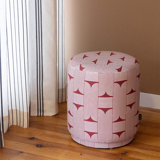 Pouffe Eki Katea Red - Maison Jean-Vier