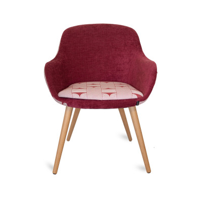Fauteuil Azal Katea Rouge Grenat