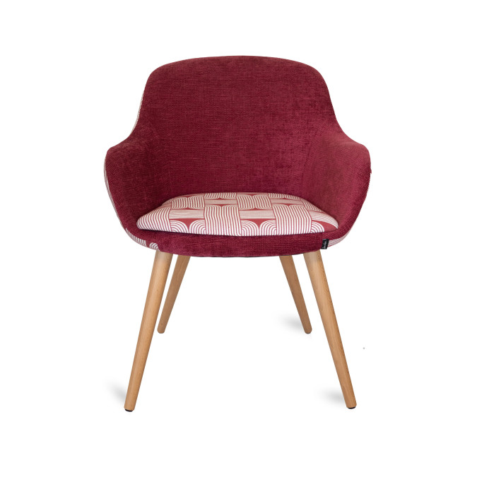 Fauteuil Azal Katea Rouge Grenat