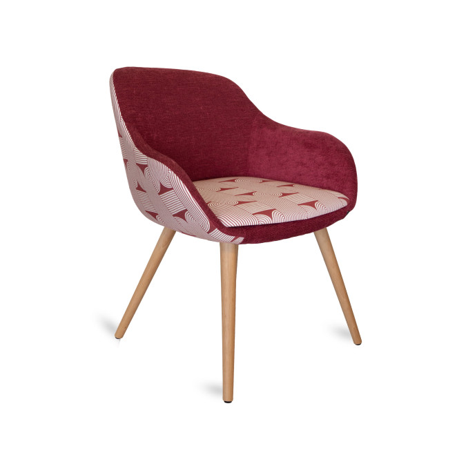 Fauteuil Azal Katea Rouge Grenat