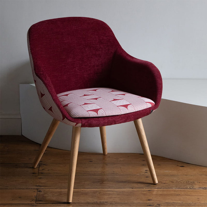 Fauteuil Azal Katea Rouge Grenat