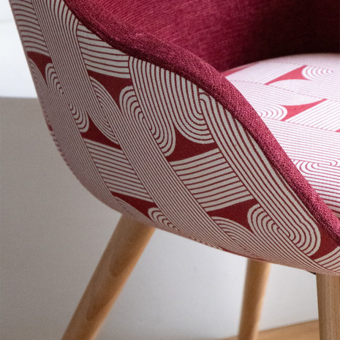 Fauteuil Azal Katea Rouge Grenat