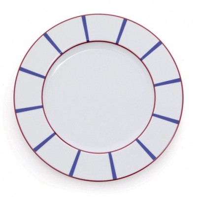 Dinner plate Amatxi Rouge-Bleu