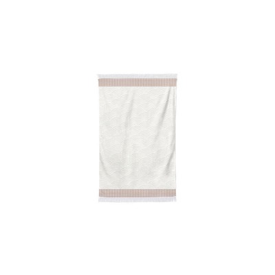 Artea Ecru Red Guest Towel